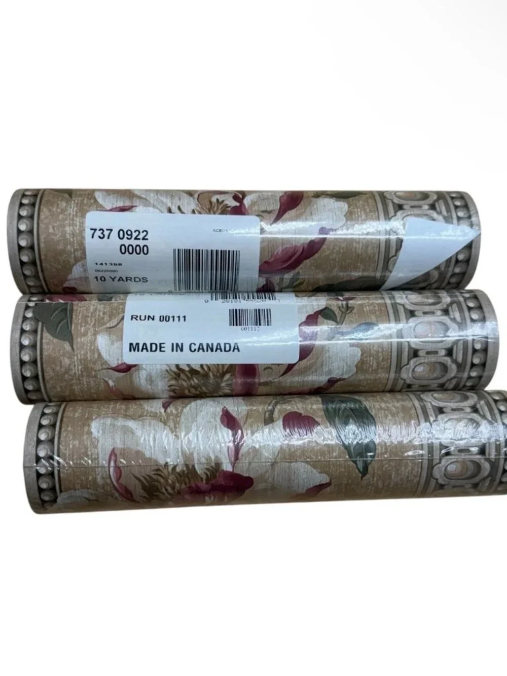 Vintage Wallpaper Border Floral Molding Architecture French 30 yard 3 Rolls NEW